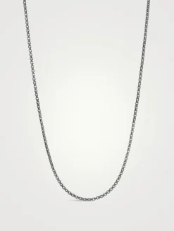 2mm Silver Box Chain Necklace
