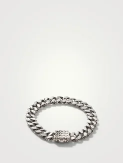 11mm Sterling Silver Curb Chain Bracelet