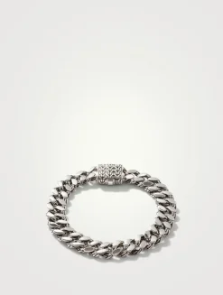 11mm Sterling Silver Curb Chain Bracelet