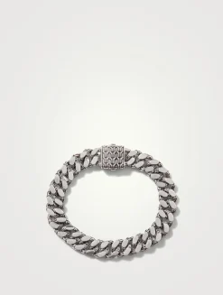 11mm Sterling Silver Curb Chain Bracelet