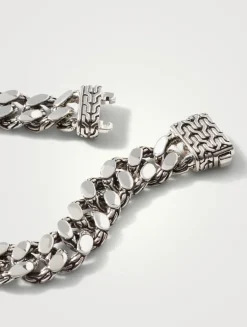 11mm Sterling Silver Curb Chain Bracelet