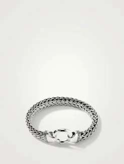11mm Sterling Silver Flat Chain Bracelet