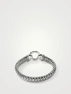 11mm Sterling Silver Flat Chain Bracelet
