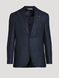 Morgan Plaid Cashmere And Silk Jacket
