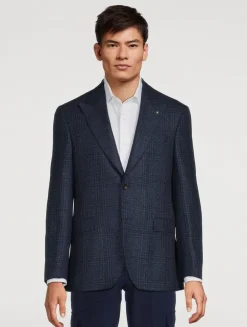 Morgan Plaid Cashmere And Silk Jacket