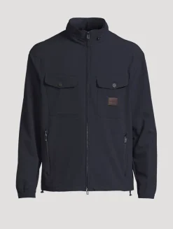 Nylon Seersucker Blouson Jacket