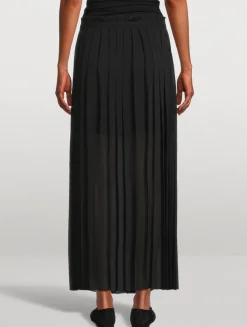 Pleated Maxi Skirt