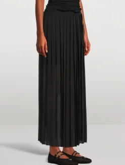 Pleated Maxi Skirt