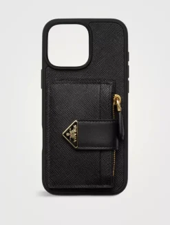 Saffiano Leather Case For Iphone 16 Pro Max