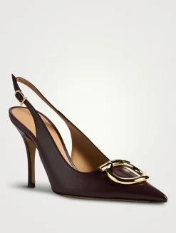 Sara Leather Slingback Pumps