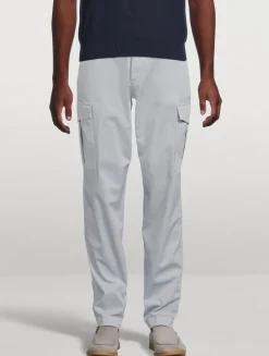 Stretch Cotton Cargo Pants