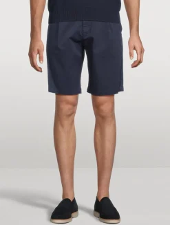 Stretch Cotton Jogger Shorts