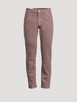 Stretch Denim Slim-Fit Pants
