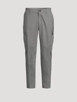 Stretch Wool Cargo Trousers