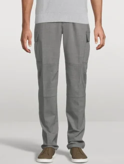 Stretch Wool Cargo Trousers