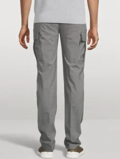 Stretch Wool Cargo Trousers