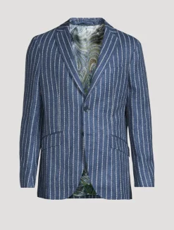 Striped Linen Blazer
