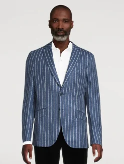 Striped Linen Blazer