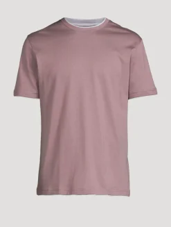 Tipped Cotton T-Shirt