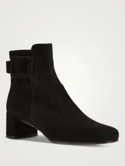 Très Vivier Suede Ankle Boots