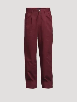 Twill Double-Pleated Pants