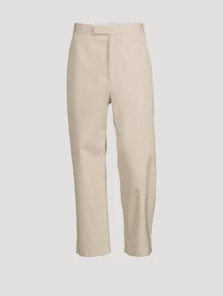 Typewriter Cloth Unconstructed Straight-Leg Pants