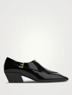 Ventura Patent Leather Monk Strap Shoes