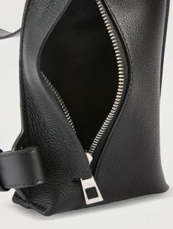 Vertical T Soft Grained Leather Pocket Bag