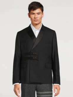 Wool Double-Breasted Blazer Jacket