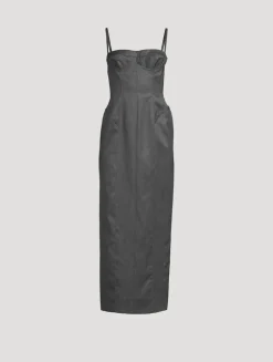 Wool Gabardine Corset Dress