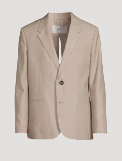 Wool Jacket With Back Slit