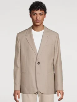 Wool Jacket With Back Slit