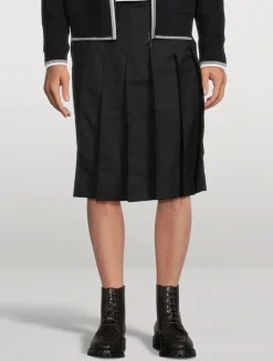Wool Twill Skort