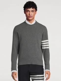 Wool-Blend Four-Bar Hybrid Sweater